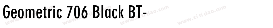 Geometric 706 Black BT字体转换
